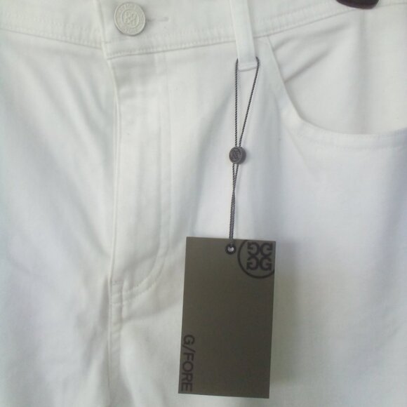 ⛳G/FORE Essential 5 Pocket SNO White Straight Leg Pants Size:10 NWT - Picture 2 of 16